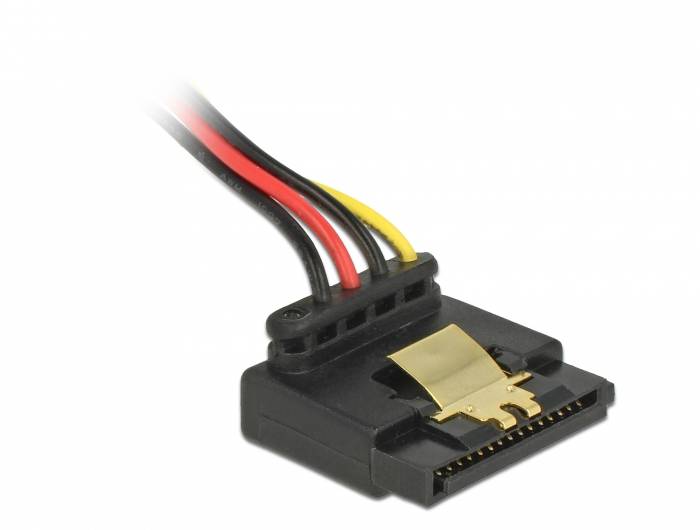 Delock Seriell Anschlusskabel [1x Floppy Buchse 4pol. - 1x SATA] 0.3 m Schwarz, Rot, Gelb-2