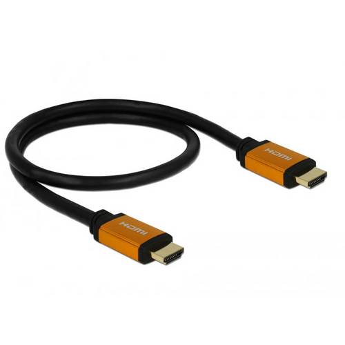 Thumbnail - Delock HDMI Anschlusskabel HDMI-A Stecker 0.5 m Schwarz, Gold 85726 dreifach geschirmt, vergoldete Steckkontakte, 8K UHD...