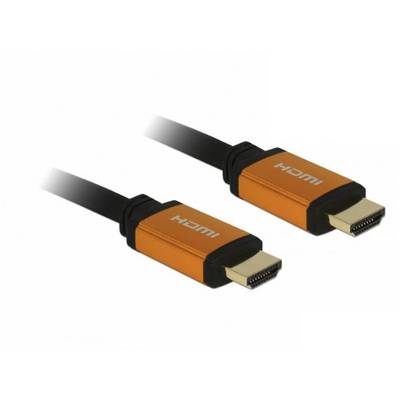 Zwei orange HDMI-Kabel mit Steckern.