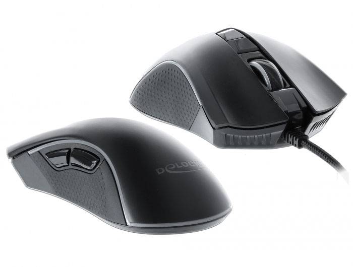 Delock 12670 Ergonomische Maus USB Optisch Schwarz 6 Tasten 10000 dpi-3