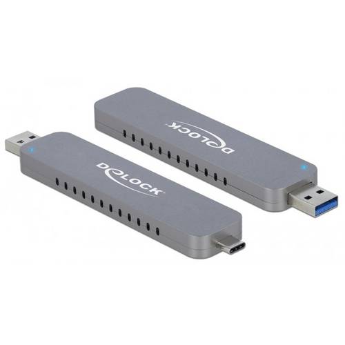 Thumbnail - Delock 42616 Externes Gehäuse für M.2 PCIe NVMe SSD USB-C®, USB-A, M.2 10 GBit/s M.2 PCIe NVMe 2260, 2280, 2242 42616