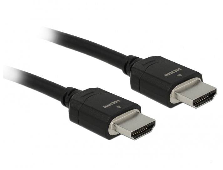 Delock HDMI Anschlusskabel HDMI-A Stecker 3 m Schwarz 85295 dreifach geschirmt, vergoldete Steckkontakte, 8K UHD HDMI-Ka...