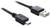 Schwarzes USB-Kabel mit zwei unterschiedlichen Steckertypen: USB-A und ein quadratischer Stecker für Spezialschnittstellen.