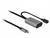 'USB-C-Adapterkabel mit Buchse und digital-optischem Audioanschluss, beschriftet mit 'DeLOCK USB 3.1' auf dem Adapter.'