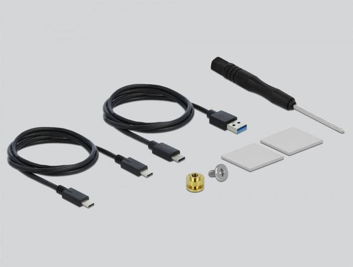 Delock External Enclosure for M.2 NVME PCIe SSD with USB Type-C female transparent-5