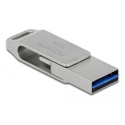 Delock 54075 USB-Stick Glas 64 GB Silber 54075 USB, USB-A, USB-C®-3