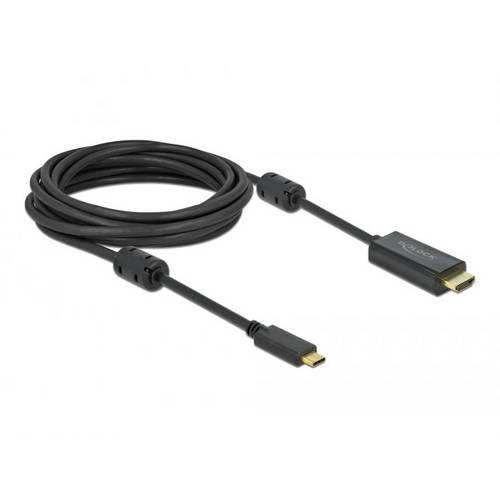 Delock USB / HDMI Anschlusskabel USB-C® Stecker, HDMI-A Stecker 5 m Schwarz 85972 vergoldete Steckkontakte, 4K UHD USB-C...