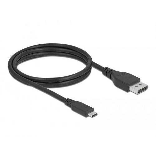 Thumbnail - Delock DisplayPort / USB Anschlusskabel USB-C® Stecker, DisplayPort Stecker 1.5 m Schwarz 86040 vergoldete Steckkontakte...