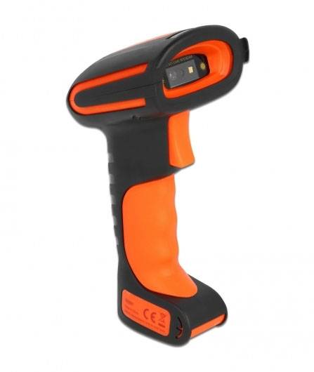 Delock 90507 2D Barcode-Scanner Bluetooth® 1D, 2D LED Schwarz, Orange Smartphone- / Tablet-Scanner-0