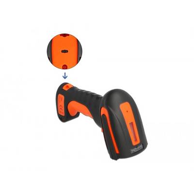 Delock 90507 2D Barcode-Scanner Bluetooth® 1D, 2D LED Schwarz, Orange Smartphone- / Tablet-Scanner-2