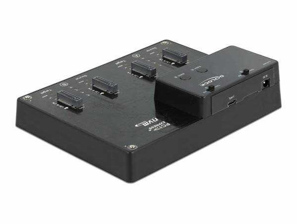 Delock 64124 USB-C®, DC-Buchse 3.5 mm   Festplatten-Dockingstation  mit Clone-Funktion