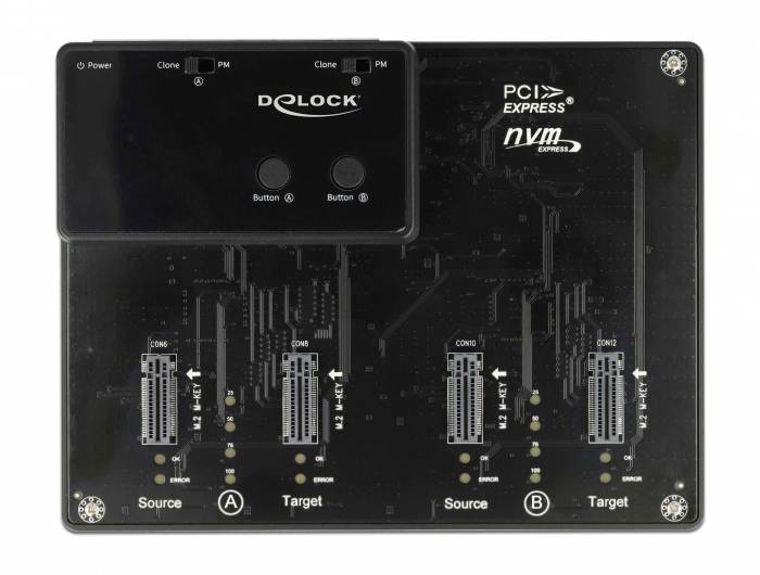 Delock 64124 USB-C®, DC-Buchse 3.5 mm Festplatten-Dockingstation mit Clone-Funktion-5