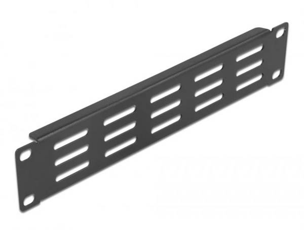 Delock 66839 10 Zoll Netzwerkschrank-Teilpaneel  mit Lüftungsschlitzen  Schwarz