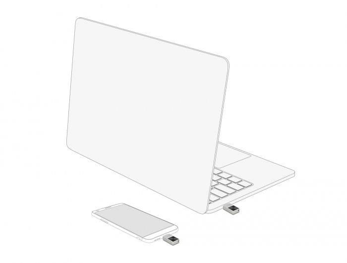 Delock Mini USB 3.2 Gen 1 USB-C Speicherstick 16 GB Metallgehäuse USB-Stick Typ C-3