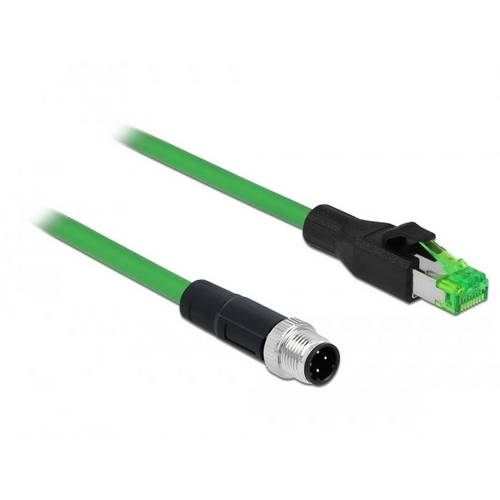 Thumbnail - Delock 85438 RJ45 / M12 Netzwerkkabel, Patchkabel SF/UTP 2.00 m Grün 1 St.