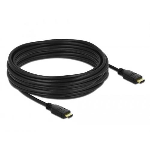 Delock HDMI Anschlusskabel HDMI-A Stecker 10 m Schwarz 85284 4K UHD, vergoldete Steckkontakte, doppelt geschirmt, verdri...