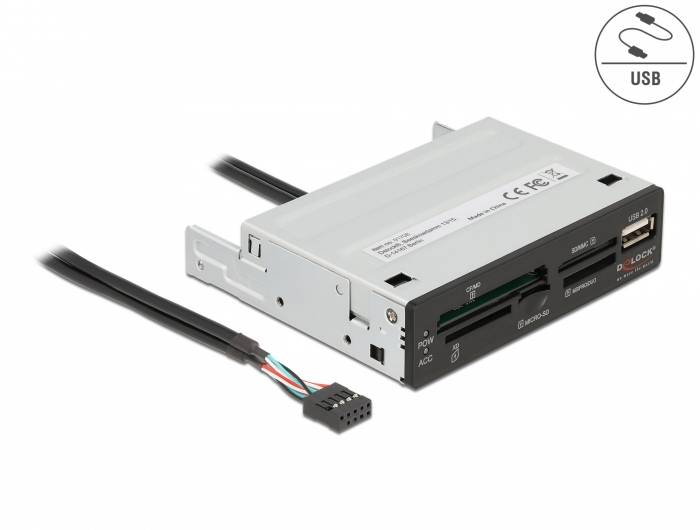 Delock Kartenleser - 8,9 cm (3,5 Zoll) (MS, MS PRO, MMC, MS Duo, xD, CF, microSD, microSDHC, microSDXC)-2
