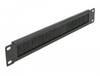 Delock 66288 19 Zoll Netzwerkschrank-Bürstenleiste 1 HE Schwarz