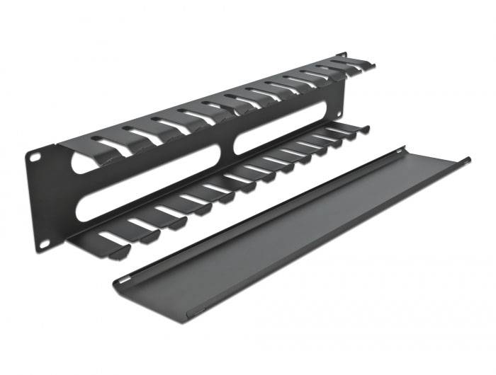 Delock 66553 19 Zoll Netzwerkschrank-Kabelführung 2 HE Schwarz-3