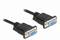 'Zwei schwarze VGA-Kabel mit blauen Anschlussbuchsen, parallel zueinander angeordnet.'