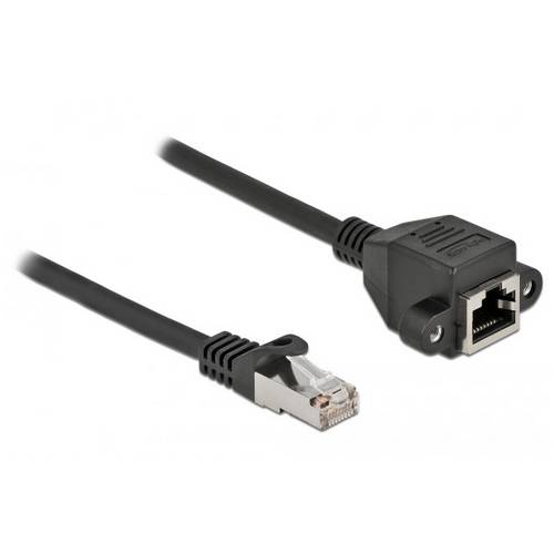 Thumbnail - Delock 86998 RJ45 Netzwerkkabel, Patchkabel CAT 6a S/FTP 0.25 m Schwarz 1 St.