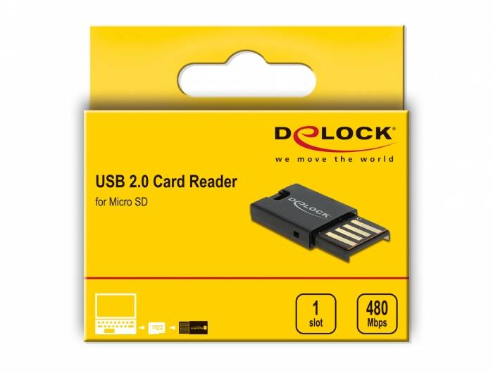 Delock - Kartenleser (microSD, microSDHC, microSDXC, microSDHC UHS-I, microSDXC UHS-I, microSDHC UHS-II, microSDXC UHS-I-5