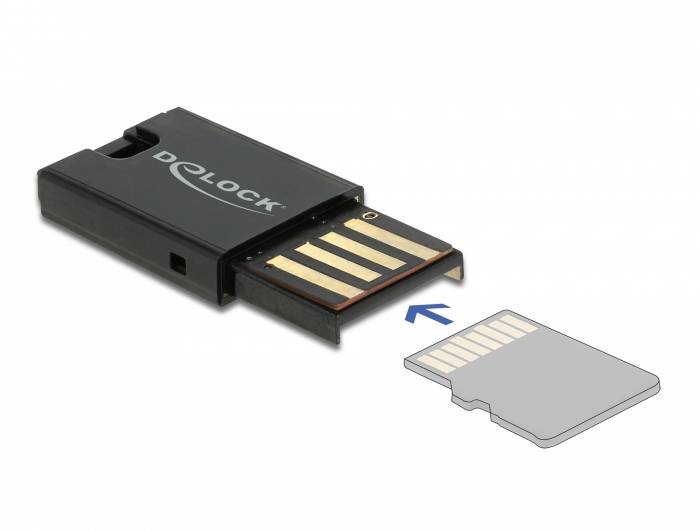 Delock - Kartenleser (microSD, microSDHC, microSDXC, microSDHC UHS-I, microSDXC UHS-I, microSDHC UHS-II, microSDXC UHS-I-6
