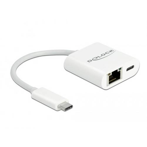 Delock USB 2.0 Adapter [2x USB 3.2 Gen 1 Stecker C (USB 3.0) - 1x USB-C® Buchse (Power Delivery), Gigabit-LAN (1 Gbit/s)...