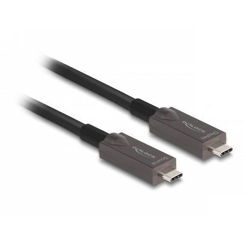 Thumbnail - Delock USB-C® Anschlusskabel USB-C® Stecker 10.00 m Schwarz 84150 4K UHD, vergoldete Steckkontakte USB-C® Kabel