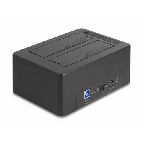 Delock 64183 SATA 6 Gb/s, SD, DC-Buchse 3.5 mm, USB-B, USB-A Festplatten-Dockingstation mit Kartenleser