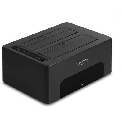 Delock 64187 USB-B, SATA 6 Gb/s, DC-Buchse 3.5 mm Festplatten-Dockingstation mit Clone-Funktion, mit Erase-Funktion-0