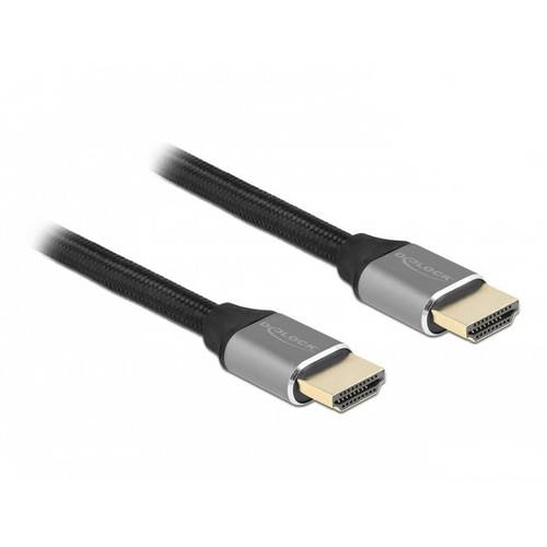 Thumbnail - Delock HDMI Anschlusskabel HDMI-A Stecker 1 m Grau 83995 8K UHD, vergoldete Steckkontakte, dreifach geschirmt, eARC HDMI...