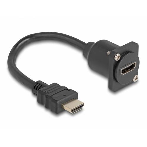 Delock HDMI Anschlusskabel HDMI-A Stecker, HDMI-A Buchse 0.2 m Schwarz 87966 4K UHD HDMI-Kabel