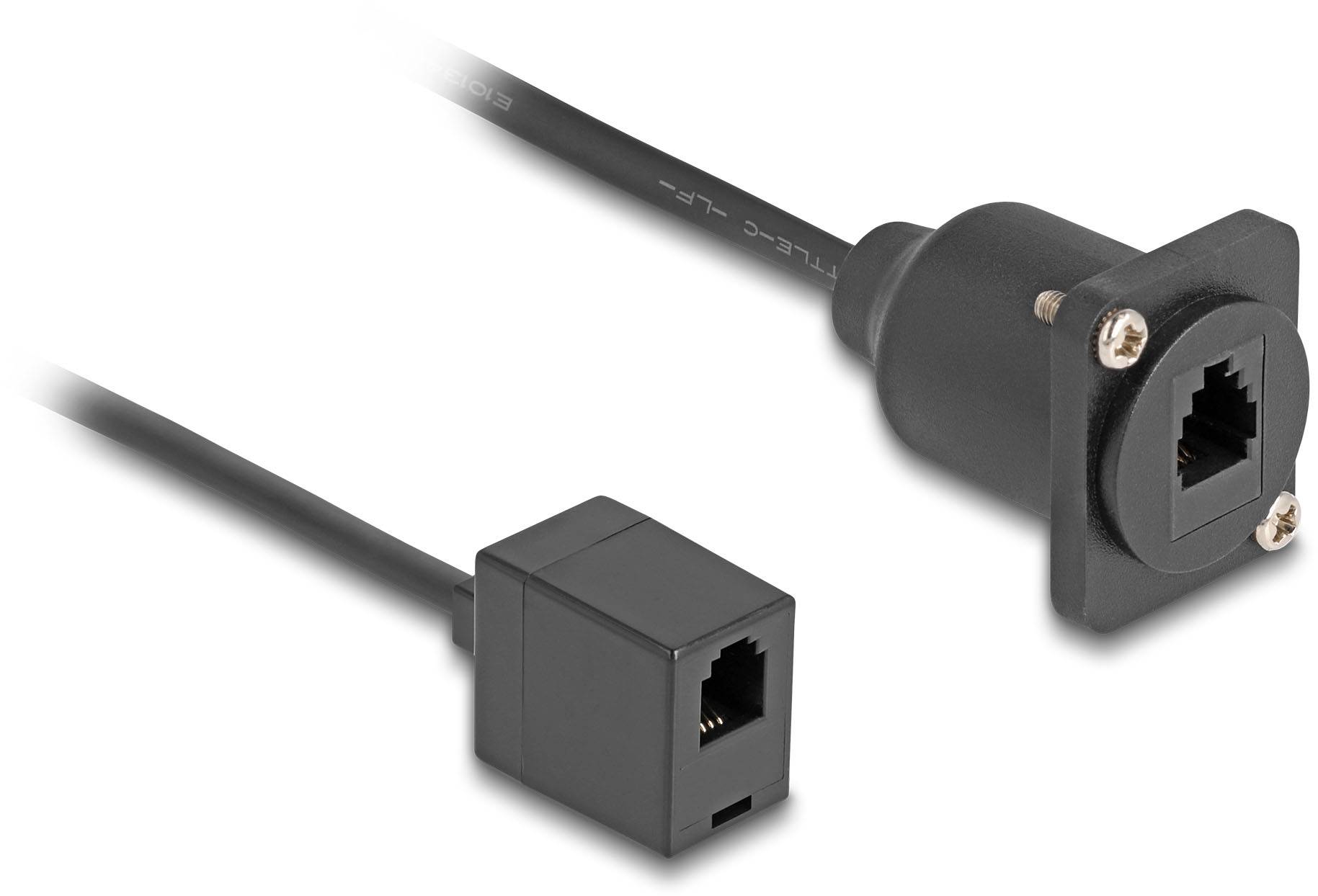 Delock 87969 RJ10 Netzwerkkabel, Patchkabel 0.30 m Schwarz 1 St.