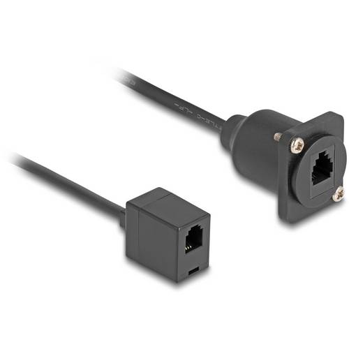 Delock 87969 RJ10 Netzwerkkabel, Patchkabel 0.30 m Schwarz 1 St.
