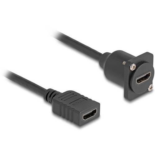 Thumbnail - Delock HDMI Anschlusskabel HDMI-A Buchse 0.2 m Schwarz 87982 4K UHD HDMI-Kabel