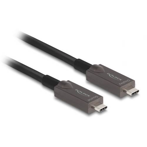 Thumbnail - Delock USB Anschlusskabel USB-C® Stecker 15.00 m Schwarz 84179 4K UHD USB-C® Kabel