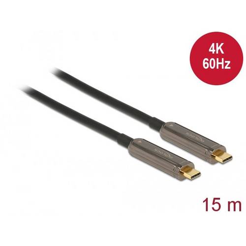 Thumbnail - Delock USB Anschlusskabel USB-C® Stecker 15 m Schwarz 84104 4K UHD USB-C® Kabel