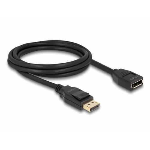 Thumbnail - Delock DisplayPort Anschlusskabel DisplayPort Buchse, DisplayPort Stecker 2 m Schwarz 80002 4K UHD, doppelt geschirmt, v...