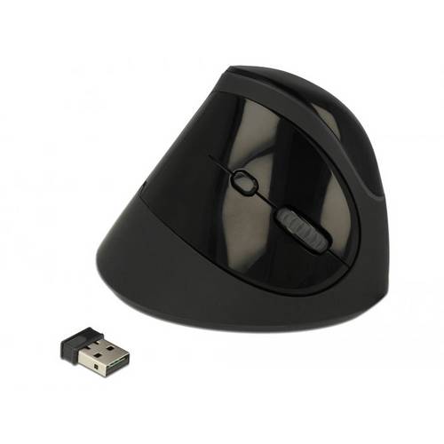 Thumbnail - Delock 12599 Ergonomische Maus USB Schwarz 4 Tasten 1600 dpi