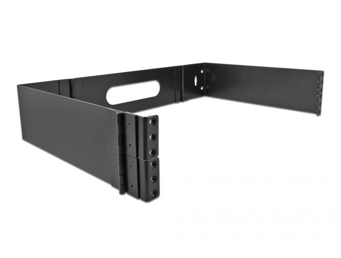 Thumbnail - Delock 43376 19 Zoll Wandhalterung 2 HE Geeignet für Schranktiefe: 300 mm Schwarz