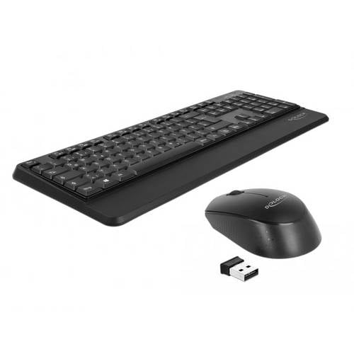 Thumbnail - Delock 12674 Bluetooth® Tastatur, Maus-Set Maustasten, mit numerischer Tastatur Deutsch, QWERTZ Schwarz