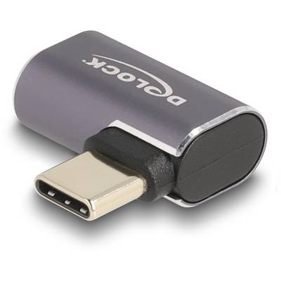 USB-C-Adapter, violett, mit Delock-Logo, ermöglicht das Anschließen von USB-A-Steckern an Geräten mit USB-C-Buchsen.