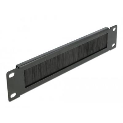 Delock 66287 10 Zoll Netzwerkschrank-Bürstenleiste Schwarz-0