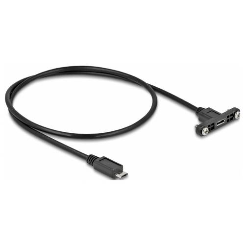 Thumbnail - Delock USB-Kabel USB 2.0 USB-Micro-B Buchse, USB-Micro-B Stecker 0.50 m Schwarz 35108