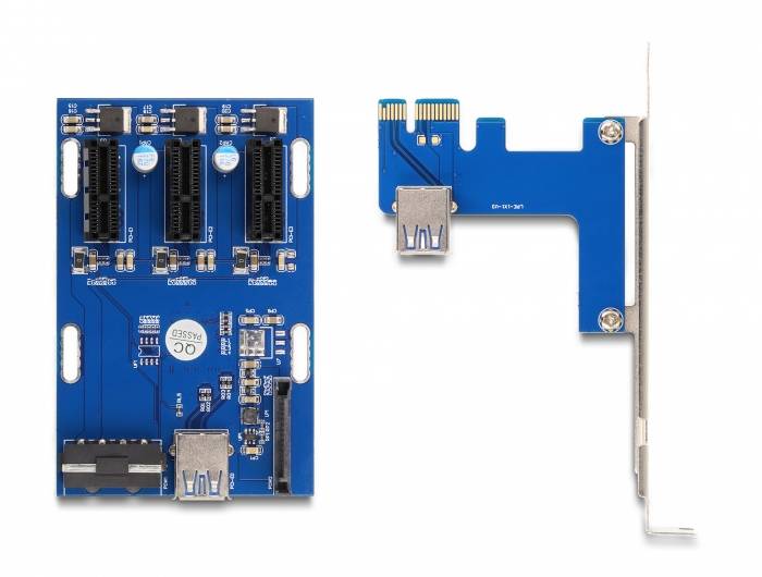 Delock 41442 Riser-Karte PCIe, SATA, USB-A (USB 3.2 Gen 1) PCIe-2
