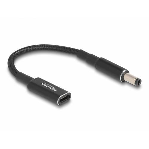 Delock USB-Ladekabel USB-C® Buchse, DC Stecker 5,5 mm 0.15 m Schwarz 60039