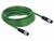 Grünes Ethernet-Kabel mit zwei Steckern, geeignet für Netzwerke und Datenübertragung.