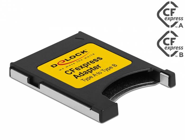 Delock CFexpress Adapter, Typ A zu Typ B, schwarz, ermöglicht die Nutzung von CFexpress Typ-B-Karten in Geräten mit Typ-A-Slot.
