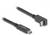 Zwei USB-C-Kabel, eins mit abgewinkeltem Stecker. Sie sind schwarz und dienen zur Verbindung von Geräten.
